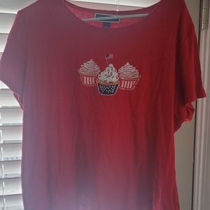 EUC Karen Scott Patriotic Tee PXL